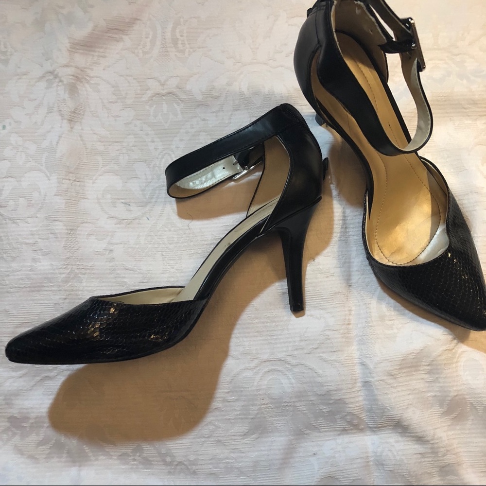 Black Ankle Strap Heels